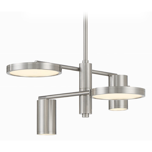 George Kovacs Lighting George Kovacs Swivel Brushed Nickel LED Chandelier P5494-084-L