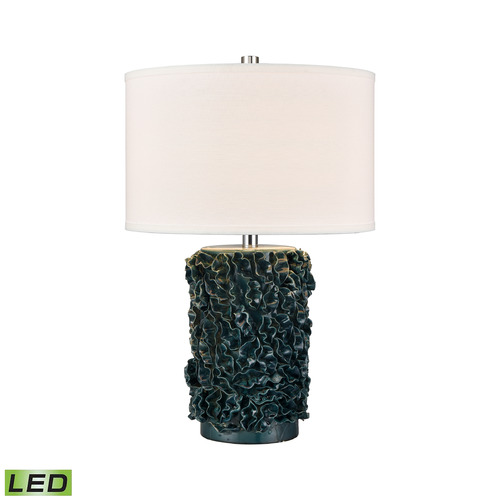 Elk Lighting Elk Lighting Larkin Green Glazed LED Table Lamp with Drum Shade H0019-11091-LED
