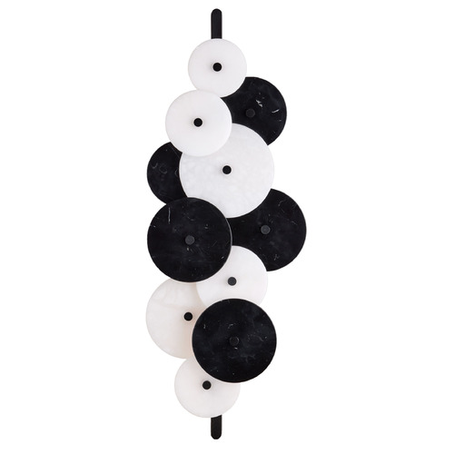 Currey and Company Lighting Currey and Company Inyo Natural / Satin Black LED Sconce 5000-0241