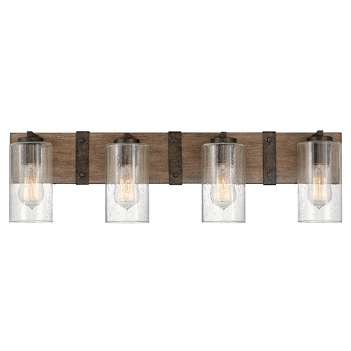 Hinkley Sawyer 4-Light Sequoia & Iron Rust Bathroom Light by Hinkley Lighting 5944SQ