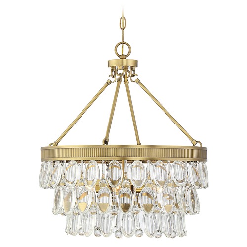 Savoy House Windham 4-Light Warm Brass Pendant by Savoy House 7-8700-4-322