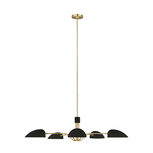 Visual Comfort Studio Collection ED Ellen-DeGeneres Jane Midnight Black & Burnished Brass Chandelier by Visual Comfort Studio EC1025MBK
