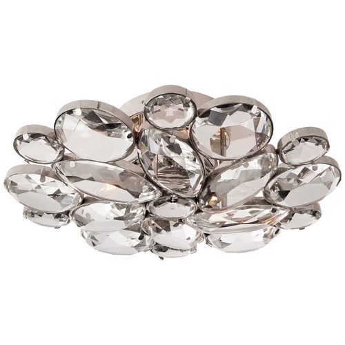 Visual Comfort Signature Collection Kate Spade New York Lloyd Flush Mount in Nickel by Visual Comfort Signature KS4015PNCG
