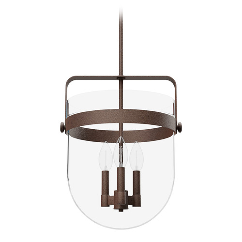 Hunter Fan Company Hunter Fan Company Karloff Textured Rust Pendant Light with Bowl / Dome Shade 19829