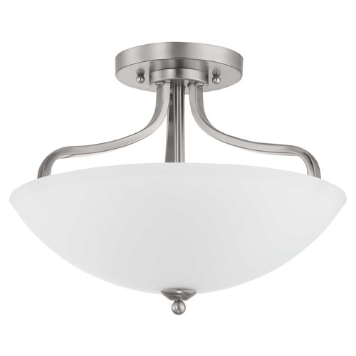 Progress Lighting Laird Brushed Nickel 3-Light Semi-Flush Mount by Progress Lighting P350136-009