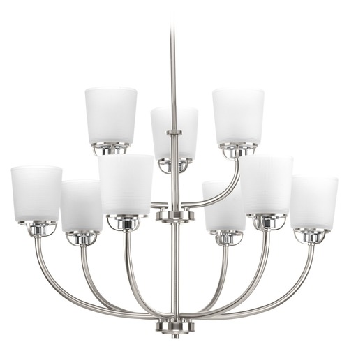 Progress Lighting West Village Chandelier in Brushed Nickel & Chrome by Progress Lighting P400010-009
