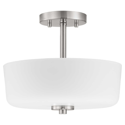 Progress Lighting Tobin Brushed Nickel Semi-Flush Mount by Progress Lighting P350137-009