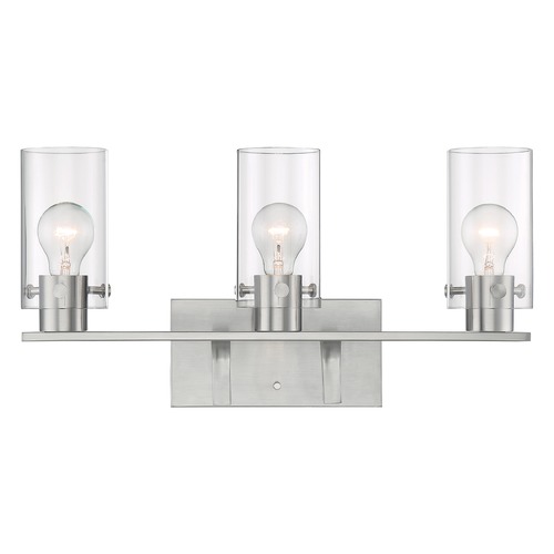 Satco Lighting Sommerset Brushed Nickel Bathroom Light by Satco Lighting 60/7173