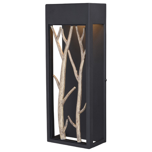 Vaxcel Lighting Vaxcel Lighting Ocala Textured Black & Poplar LED Outdoor Wall Light T0561