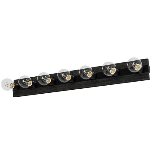 Hunter Fan Company Hunter Fan Company Donelson Natural Black Iron & Dark Ash Vertical Bathroom Light 13053