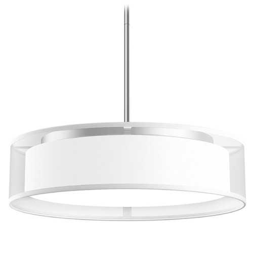 Kuzco Lighting Kuzco Lighting Dalton Brushed Nickel LED Pendant Light with Drum Shade PD7916-WOR-5CCT