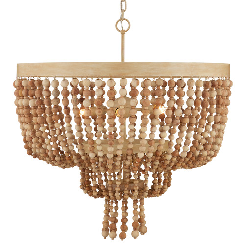 Currey and Company Lighting Currey and Company Sabia Natural / Coco Cream Pendant Light 9000-1163