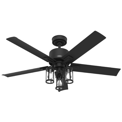 Hunter Fan Company Hunter Fan Company Lawndale Matte Black LED Ceiling Fan with Light 51689