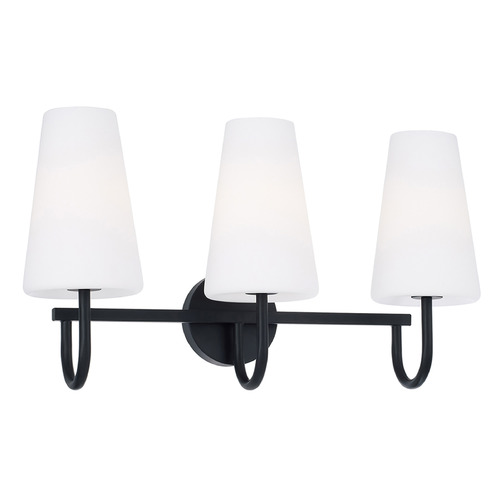 Capital Lighting Averitt 3-Light Vanity Light in Matte Black by Capital Lighting 155231MB-550