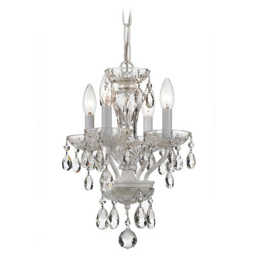 Crystorama Lighting Crystorama Traditional 4-Light Crystal Chandelier in English Bronze 5534-EB-CL-MWP