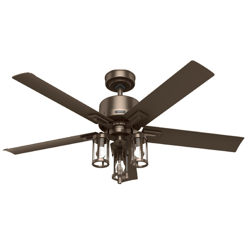 Hunter Fan Company Hunter Fan Company Lawndale Satin Bronze LED Ceiling Fan with Light 51690