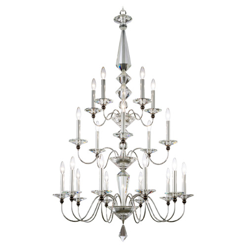 Schonbek Lighting Schonbek Worldwide Lighting Jasmine Polished Silver Chandelier 9698-40O