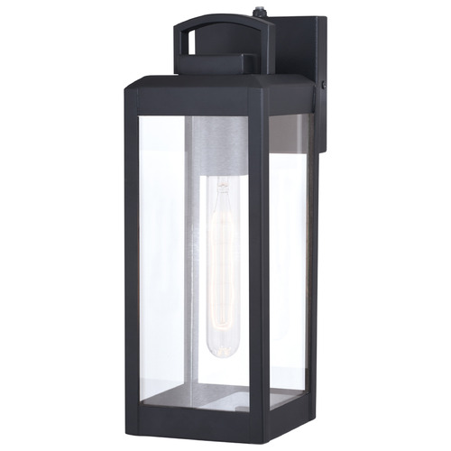 Vaxcel Lighting Vaxcel Lighting Kinzie Textured Black Outdoor Wall Light T0566