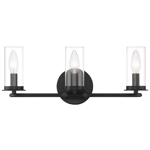 Designers Fountain Lighting Designers Fountain Hudson Heights Matte Black Bathroom Light D268C-3B-MB