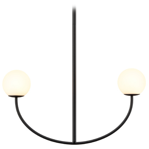 Elk Lighting Elk Lighting Doby Matte Black Pendant Light with Globe Shade H0018-10372