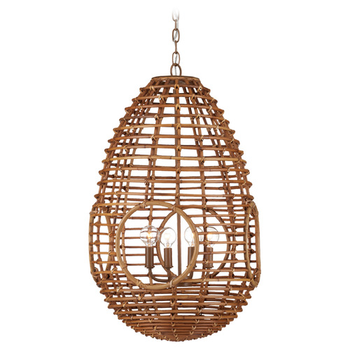 Currey and Company Lighting Currey and Company Columbary Natural / Khaki Pendant Light 9000-1151