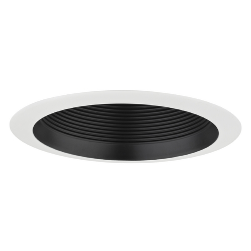 Recesso Lighting by Dolan Designs GU24 Deep Black Baffle Trim for 6-Inch Recessed Cans T625B-WH