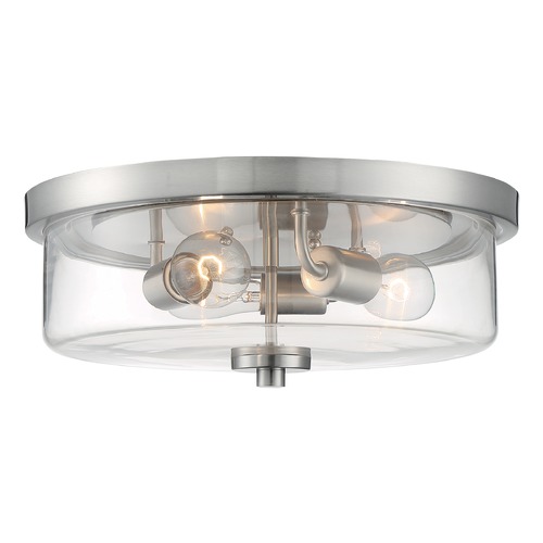 Satco Lighting Sommerset Brushed Nickel Flush Mount by Satco Lighting 60/7169