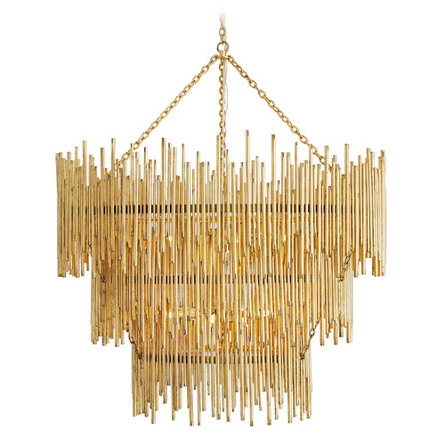 Arteriors Home Lighting Prescott Three-Tiered Pendant in Gold Leaf by Arteriors Home 84033