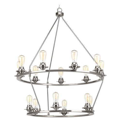 Progress Lighting Debut Brushed Nickel Chandelier by Progress Lighting P400017-009