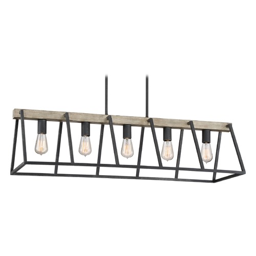 Quoizel Lighting Brockton 42-Inch Linear Chandelier in Grey Ash by Quoizel Lighting BRT542GK