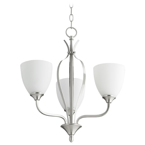 Quorum Lighting Jardin Satin Nickel Chandelier by Quorum Lighting 6127-3-65