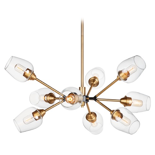 Maxim Lighting Savvy Antique Brass & Black Chandelier by Maxim Lighting 26345CLABBK