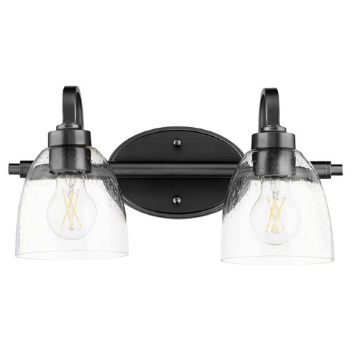 Quorum Lighting Reyes Textured Black Bathroom Light by Quorum Lighting 5060-2-69