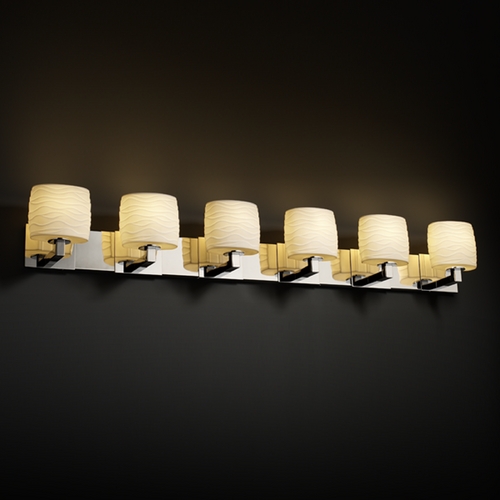 Justice Design Group Limoges Collection Bathroom Light by Justice Design Group POR-8926-30-WAVE-CROM