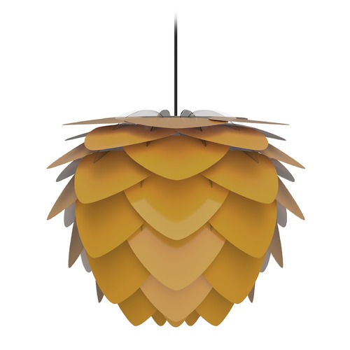 UMAGE UMAGE Black Pendant Light with Saffron Metal Shade 2138_4008