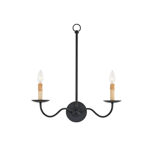 Currey and Company Lighting Saxon 2-Light Wall Sconce in Zanzibar Black by Currey & Company 5000-0265
