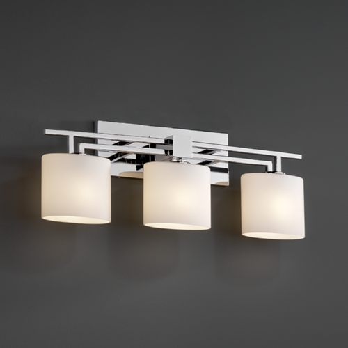 Justice Design Group Fusion Collection Bathroom Light by Justice Design Group FSN-8703-30-OPAL-CROM