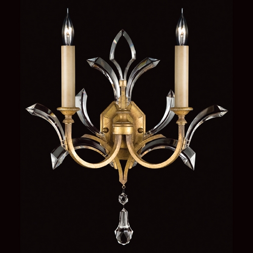 Fine Art Lamps Fine Art Lamps Beveled Arcs Gold Leaf Sconce 761350ST