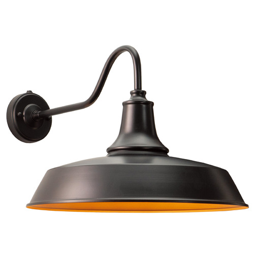 Vaxcel Lighting Vaxcel Lighting Dorado Dark Bronze & Light Gold Barn Light T0572