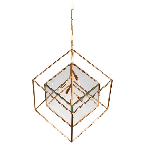 Visual Comfort Signature Collection Kelly Wearstler Cubed X-Large Pendant in Gild by Visual Comfort Signature KW5025GCG