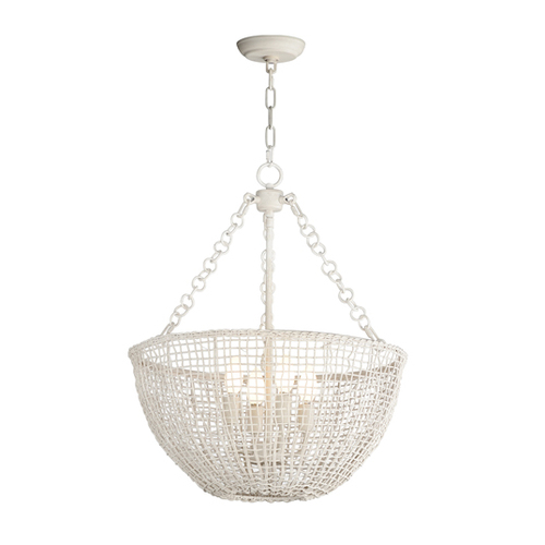 Maxim Lighting Cestino 4-Light Pendant in Weathered White by Maxim Lighting 22473WWT