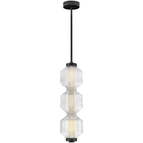 Fredrick Ramond Reign LED Convertible Pendant in Lacquered Brass by Fredrick Ramond  FR41467BK
