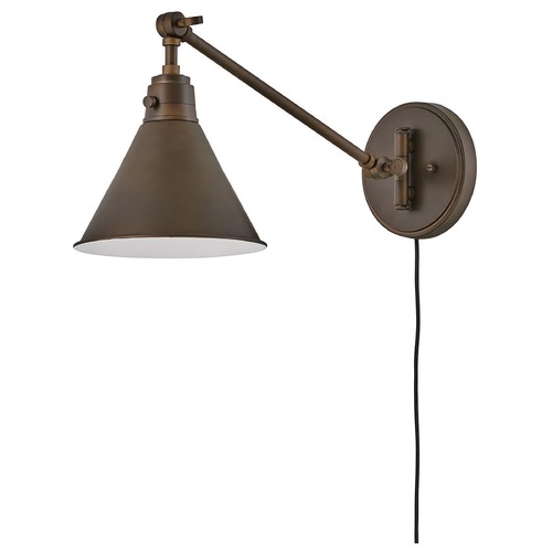 Hinkley Arti 10.25-Inch Olde Bronze Swing Arm Convertible Wall Lamp by Hinkley Lighting 3690OB
