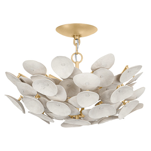 Corbett Lighting Corbett Lighting Aimi Vintage Gold Leaf Semi-Flushmount Light 356-21-VGL