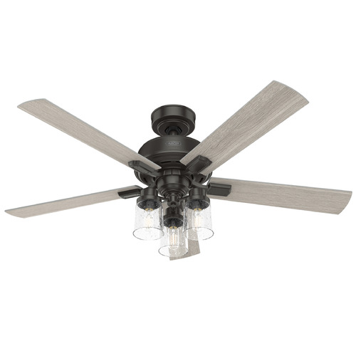 Hunter Fan Company Hunter Fan Company Hartland Noble Bronze LED Ceiling Fan with Light 51854