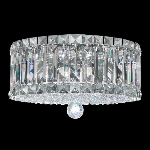 Schonbek Lighting Schonbek Worldwide Lighting Plaza Polished Stainless Steel Flushmount Light 6694O