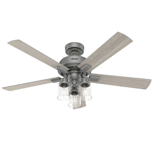 Hunter Fan Company Hunter Fan Company Hartland Matte Silver LED Ceiling Fan with Light 51855