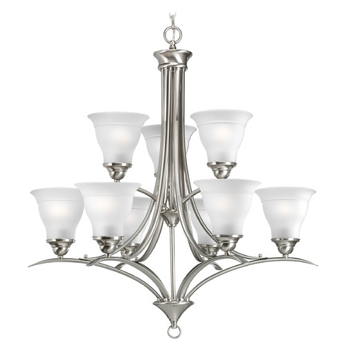 Progress Lighting Trinity 30-Inch Chandelier in Brushed Nickel by Progress Lighting P4329-09