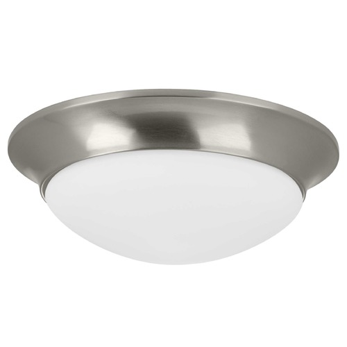 Progress Lighting Etched Glass Brushed Nickel 2-Light Flush Mount by Progress Lighting P350147-009