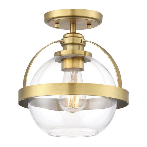 Savoy House Pendleton Warm Brass Semi-Flush Mount by Savoy House 6-7200-1-322